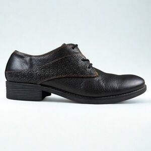 Comfortiva Leather Oxford Shoes Womens 11M Black Floral Embossed Lace Up Comfort